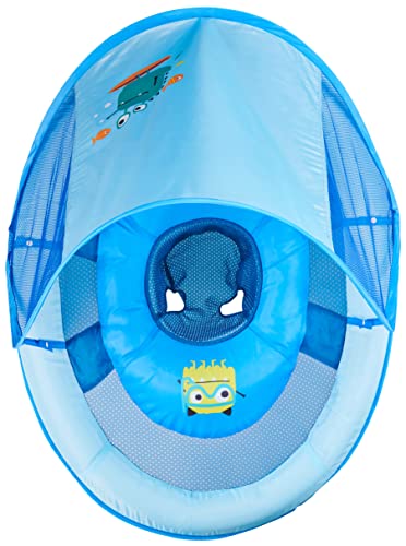 SwimWays Baby Spring Float Sun Canopy - Blue Sea Monster