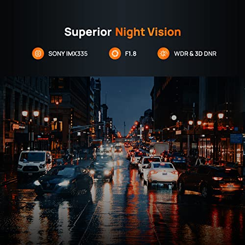 70mai True 2.7K 1944P Ultra Full HD with Optional Rear Dash Cam Pro Plus+ A500S, Sony IMX335,Built in WiFi GPS Smart Dash Camera for Cars, ADAS,2'' IPS LCD Screen, 140° FOV, WDR, Night Vision