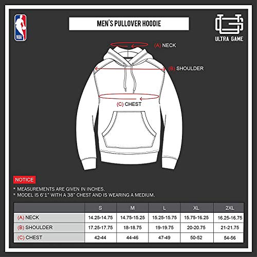 Ultra Game NBA Toronto Raptors Mens Fleece Hoodie Pullover Sweatshirt Out Of Bounds, Heather Gray, Small
