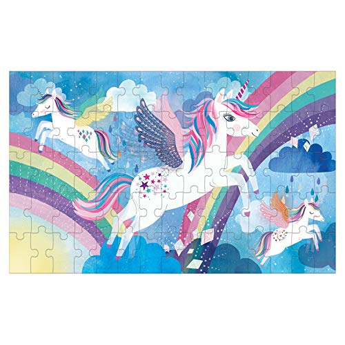 Unicorn Magic 75 Piece Lenticular Puzzle from Mudpuppy - Exciting and Innovative Jigsaw Puzzle for Kids, 17.75' x 11', Watch The Completed Puzzle Transform Before Your Eyes, Ages 5+