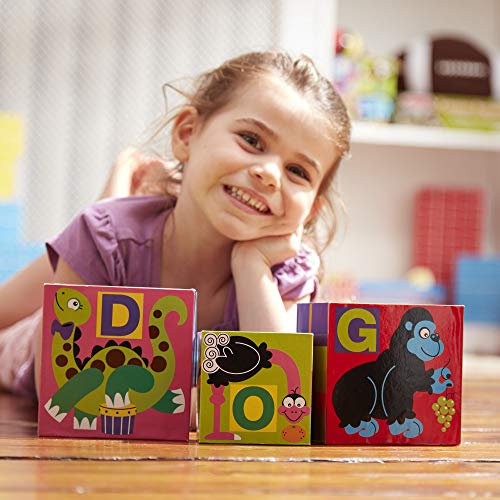 Melissa and Doug Deluxe 10-Piece Alphabet Nesting and Stacking Blocks - Stack And Sort , ABC Learning , Stackable Toys For Toddlers Ages 2+