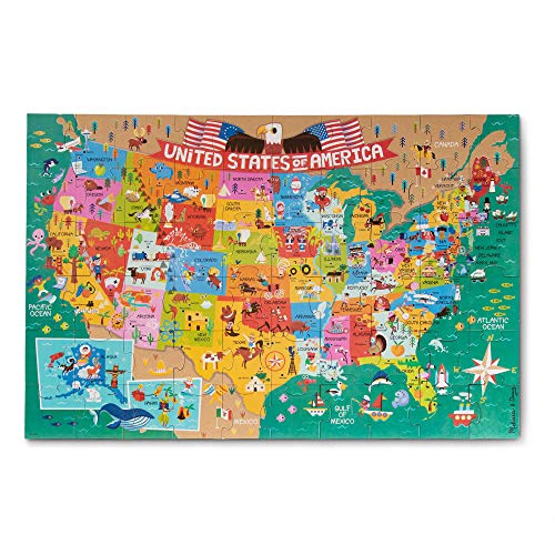 Melissa and Doug Natural Play Giant Floor Puzzle: America the Beautiful (60 Pieces)