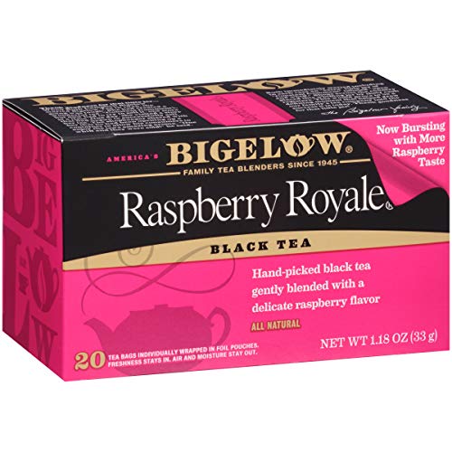 Bigelow Raspberry Royale Black Tea, Caffeinated, 20 Count (Pack of 6), 120 Total Tea Bags