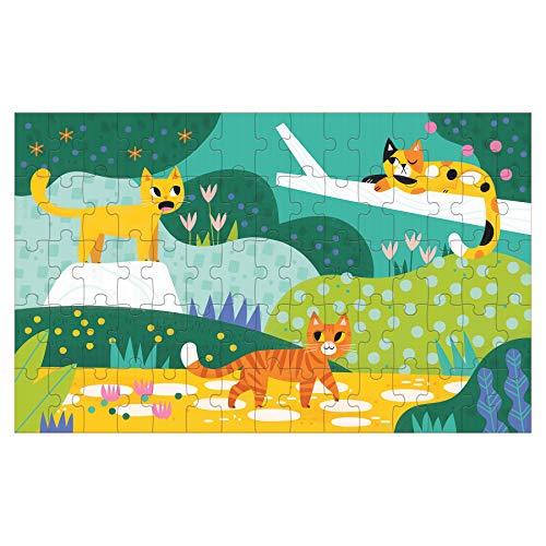 Cats Big and Small 75 Piece Lenticular Puzzle from Mudpuppy - Exciting and Innovative Jigsaw Puzzle for Kids, 17.75' x 11', Watch The Completed Puzzle Transform Before Your Eyes, Ages 5+