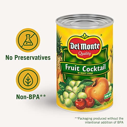 DEL MONTE Fruit Cocktail in Heavy Syrup, Canned Fruit, 12 Pack, 15.25 oz Can