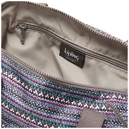 Kipling womens WomenÃ‚â€™s Art Mini Tote Bag, Lightweight Weekender, Nylon Travel Handbag Small Shoulder Bag, Stripy Dots, 13.5 L x 8.25 H 7.25 D US