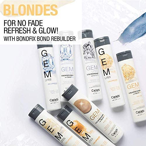 Celeb Luxury Gem Lites Sunstone Blonde Colorditioner, Color Depositing Conditioner with Bondfix Bond Rebuilder, Semi Permanent Hair Colour Glaze, Maintains and Refreshes Golden Blonde Tones