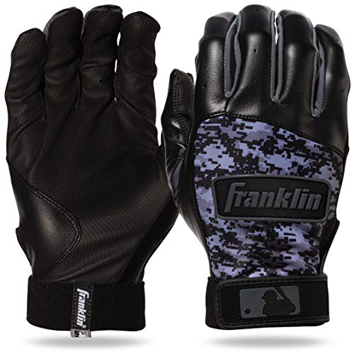 Franklin Sports MLB Digitek Baseball Batting Gloves - Black/Black Digi - Youth Small