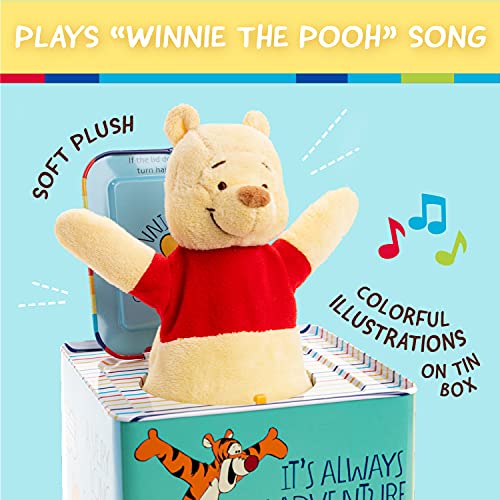 KIDS PREFERRED Disney Baby Winnie The Pooh Jack-in-The-Box - Musical Toy for Babies Multi ,6.5'