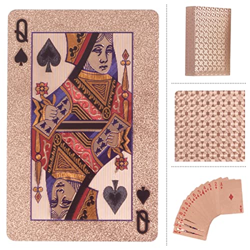 Waterproof Playing Cards – 4-Pack of Metallic Card Decks – Durable, PET Certified, and Scratch-Resistant Poker Cards by Trademark Games