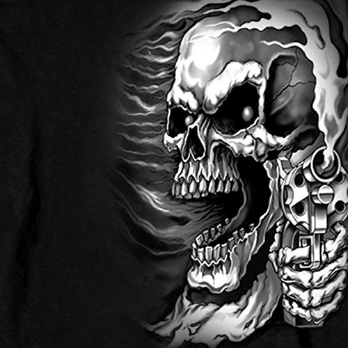 Hot Leathers mens Motorcycle GMD2076 Men s Assassin Black Long Sleeve Shirt, Black, 3X-Large US