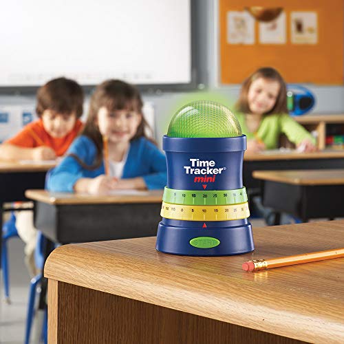 Learning Resources Time Tracker Mini Visual Timer, Classroom Timer, Hand Washing Timer, Auditory and Visual Cue, Ages 3+