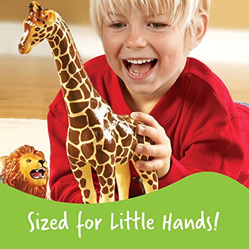 Learning Resources Jumbo Jungle Animals, Animal Toys for Kids, Safari Animals, 5 Pieces, Ages 18 months+