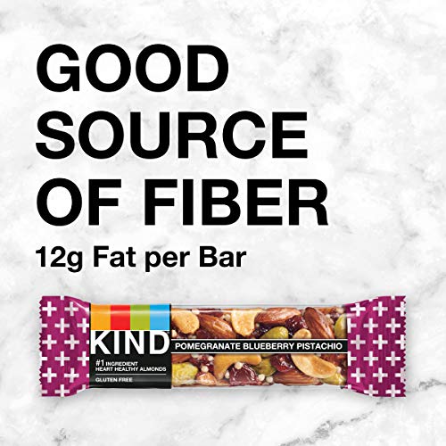 KIND Bars, Pomegranate Blueberry Pistachio, Healthy Snacks, Gluten Free, 5g Protein 12 Count