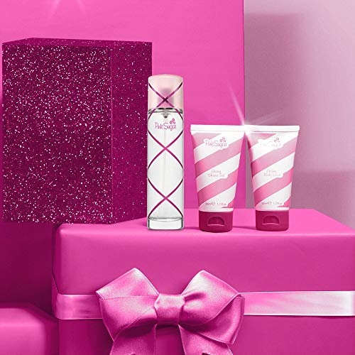 Pink Sugar Candy Dream 3 Pc Gift Set for Women, Travel Size, Eau de Toilette Perfume for Women, Body Lotion + Shower Gel