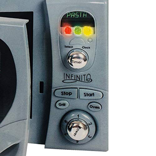 Casdon DeLonghi Microwave | Toy Replica Of DeLonghi’s ‘Infinito’ Microwave For Children Aged 3+ | Featuring Flashing LED’s, Sounds and More! , Grey