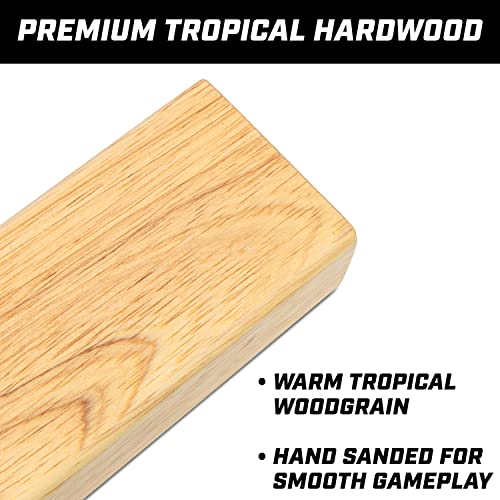 GoSports Giant Wooden Toppling Tower Made from Premium Tropical Hardwood