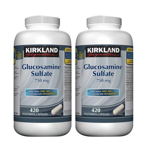 Kirkland Signature 2 x Glucosamine Sulfate 750 mg, 420 Vegetarian Capsules (2)