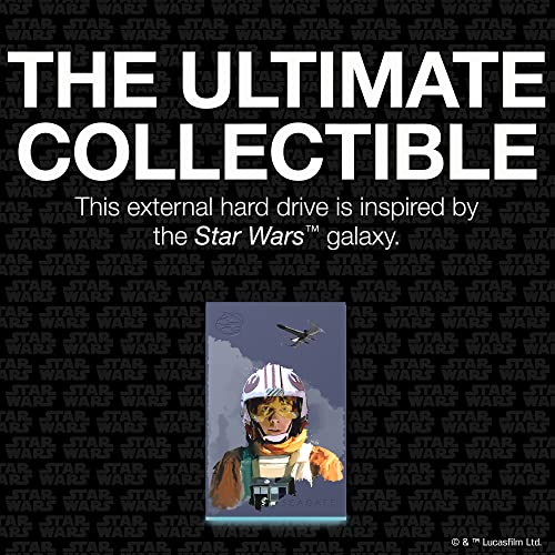 Seagate Luke Skywalker SE FireCuda External Hard Drive 2TB HDD - USB 3.2, Customizable LED RGB Lighting, Blue, Works with PC, Mac, Playstation, and Xbox, with 1-Year Rescue Services (STKL2000412)