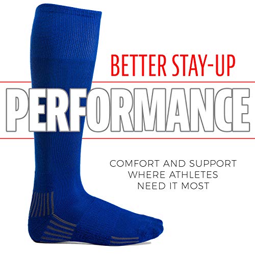 Franklin Sports Youth-Baseball + Softball Socks - Yellow-Baseball + Softball Knee Socks for Kids - Boys + Girls Tall Sports Socks - Youth Medium