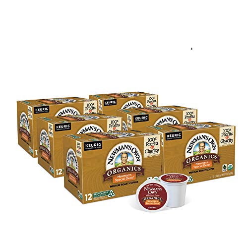 Newman's Own Organics Special Blend Decaf, Single-Serve Keurig K-Cup Pods, Medium Roast Coffee, 72 Count