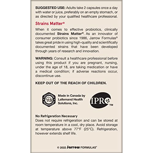 Jarrow Formulas Jarro-Dophilus EPS - 10 Billion CFU Per Serving - Clinically Studied Multi-Strain Digestive Probiotics Supplement - Intestinal and Immune Health - Up to 120 Servings (PACKAGING MAY VARY)