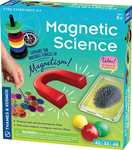 Thames and Kosmos Magnetic Science | 33 STEM Experiments | Ages 8+ | Learn About Earth’s Magnetic Poles | Discover How Invisible Magnetic Fields Work | Full-Color 48-Page Manual