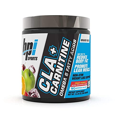 BPI Sports CLA + Carnitine – Conjugated Linoleic Acid – Weight Loss Formula – Metabolism, Performance, Lean Muscle – Caffeine Free – For Men and Women – Fruit Punch – 50 servings – 12.34 oz