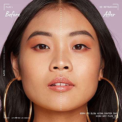 NYX PROFESSIONAL MAKEUP Born To Glow Icy Highlighter Duo - High Key Flex