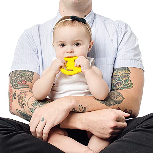 Bumkins Teething Freezer Toys for Babies, DC Comics Wonder Woman Baby Toy Teether, Teething Baby Relief for Gums, Babies 3 Months Up, Freezable Silicone Teether