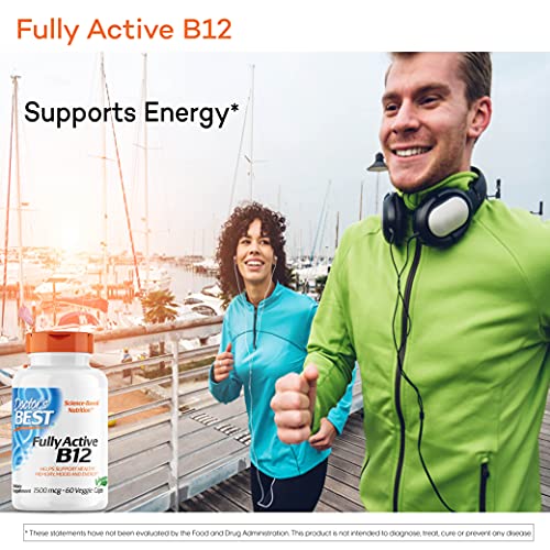 Doctor's Best Fully Active B12 1500 mcg, Non-GMO, Vegan, Gluten Free, Supports Healthy Memory, Mood and Circulation, 60 Count