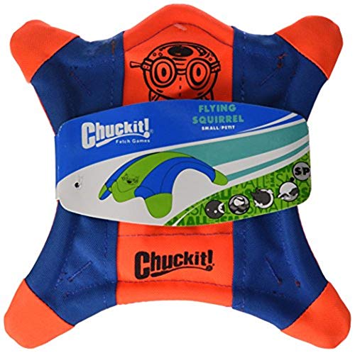 Chuckit! Flying Squirrel Spinning Dog Toy, Small (Orange/Blue), Multi Colored