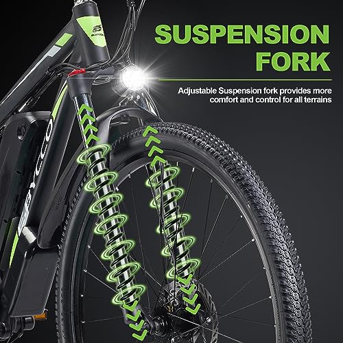 E·Bycco EBycco Electric Bike for Adults 750W, 29' Electric Mountain Bike with 48V13Ah Battery, 30-32MPH Top Speed, 21 Speed Gear, Pedal Assist, Lockable Suspension Fork, UL Tested Ebikes