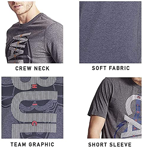 Ultra Game NBA Cleveland Cavaliers Mens Upright Logo Short Sleeve Tee Shirt, Charcoal Heather, Medium