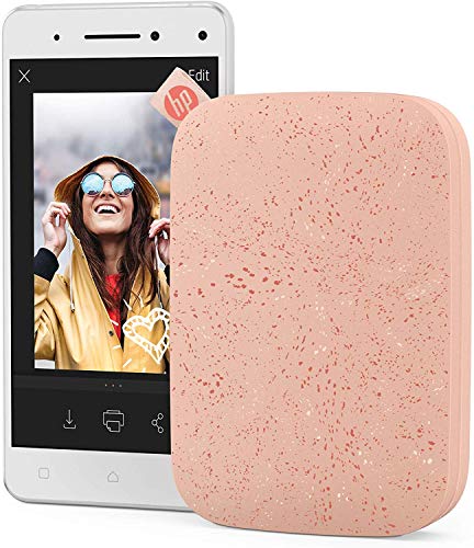 HP Sprocket Portable 2x3' Instant Photo Printer (Blush) Print Pictures on Zink Sticky-Backed Paper from your iOS and Android Device.