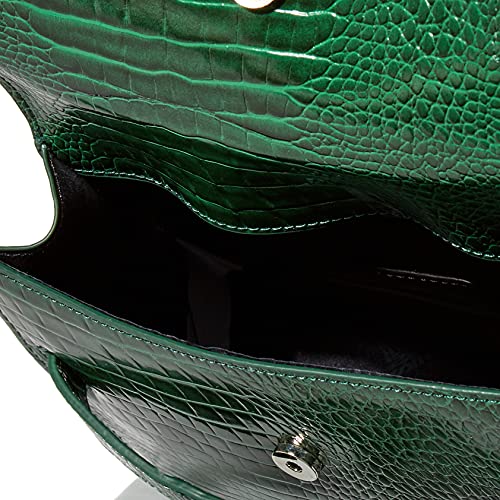 Steve Madden womens Steve Mdden DIGNIFY Croco Top Handle Bag, Green, one size US