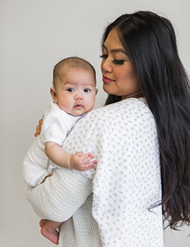 Amazing Baby Swaddle Studio Milestone Muslin Blankets, Set of 3, Loved Wreath, Black