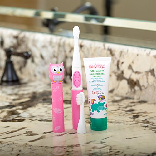 Nuby Electric Corded Electric Toothbrush with Animal Character, Owl