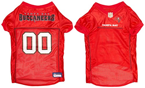 NFL Tampa Bay Buccaneers Dog Jersey, Size: X-Small. Best Football Jersey Costume for Dogs and Cats. Licensed Jersey Shirt.