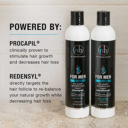 Nourish Beaute Hair Regrowth Shampoo for Men, Anti Hair Loss Shampoo, Vitamins Hair Growth Support Shampoo, Select/Conditioner