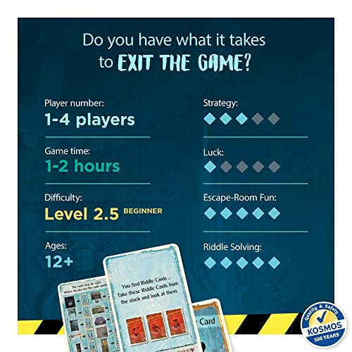 Exit: The Abandoned Cabin | Exit: The Game - A Kosmos Game | Kennerspiel Des Jahres Winner | Family-Friendly, Card-Based at-Home Escape Room Experience for 1 to 4 Players, Ages 12+