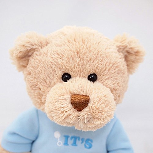 GUND It’s a Boy T-Shirt Teddy Bear Stuffed Animal Plush, Blue, 12”, Tan (15418)