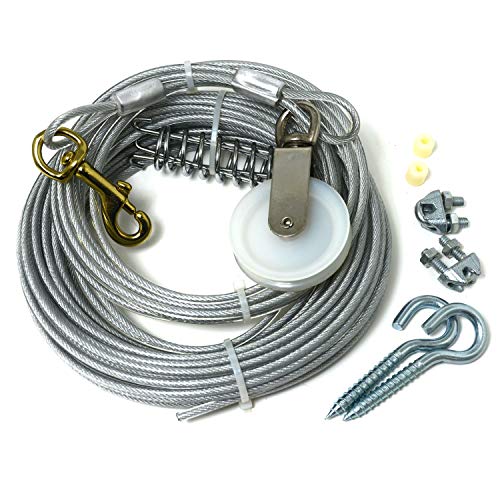 Four Paws Heavy Weight Dog Tie Out Cable Silver 20 Feet