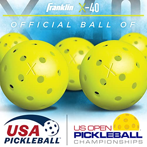 Franklin Sports X-40 Pickleballs - Outdoor Pickleballs - 3 Pack - USA PICKLEBALL APPROVED - Pink - Official Ball of US Open Pickleball Championships