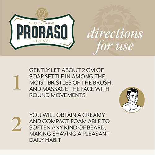 Proraso Shaving Cream for Men, Sensitive Skin Formula with Green Tea and Oatmeal, 5.2 Oz