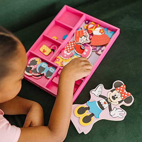 Melissa and Doug Disney Minnie Mouse Magnetic Dress-Up Wooden Doll Pretend Play Set (35+ pcs)