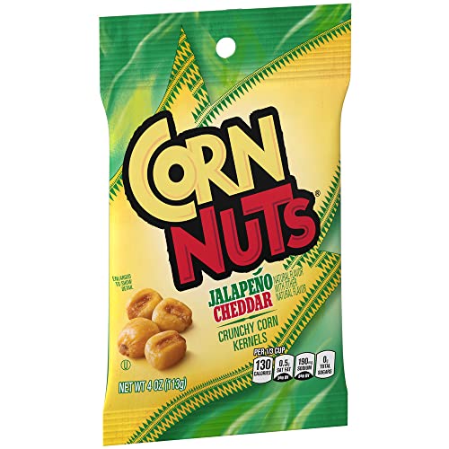 Corn Nuts Jalapeno Cheddar Crunchy Corn Kernels (4 oz Bags, Pack of 12)