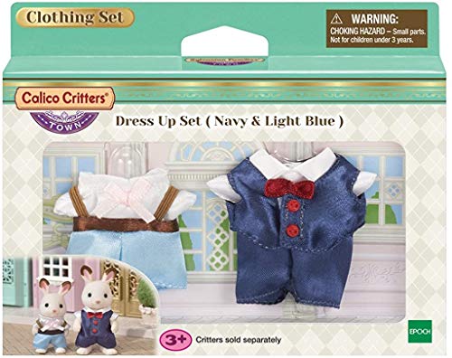 Calico Critters Town Dress up Set for 36 months to 96 months (Navy and Light Blue)