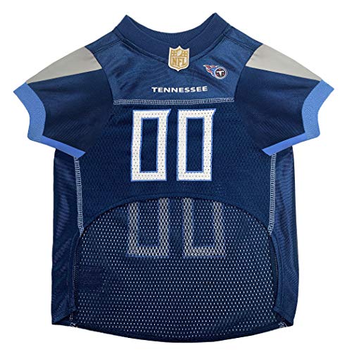 NFL Tennessee Titans Dog Jersey, Size: Medium. Best Football Jersey Costume for Dogs and Cats. Licensed Jersey Shirt.