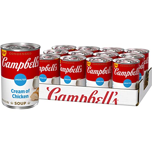 Campbell’s Condensed Unsalted Cream of Chicken Soup, 10.5 Ounce Can (Case of 12)